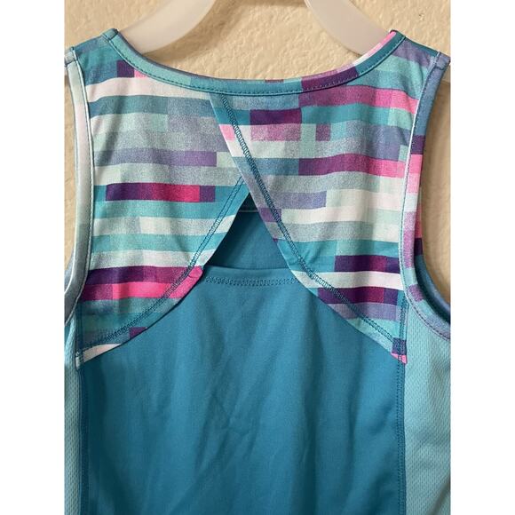 Skechers Active Turquoise Tide Blue Purple Pink Girls' Sleeveless Top Size 5/6 - Picture 5 of 6